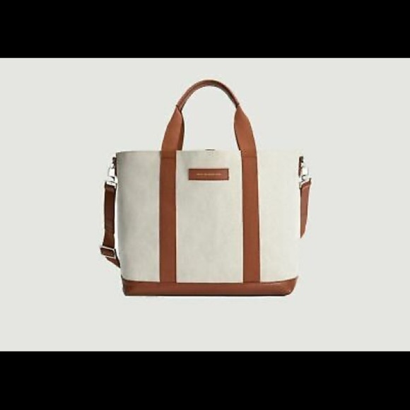 WANT LES  ESSENTIELS Marti Leather-Trimmed Tote Bag - Picture 1 of 10